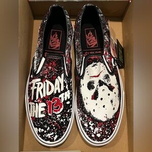Vans x Friday The 13th Jason Voorhees Slip On-Glow In The Dark NEW